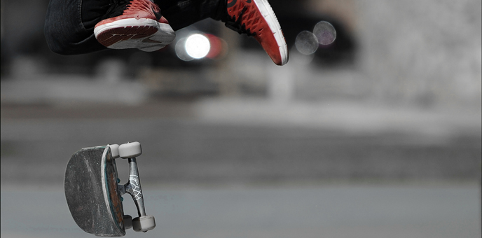 Edgart Rozay gets some air on his skateboard in El Paso. (Photo by G. A. Volb/Shutterjock)